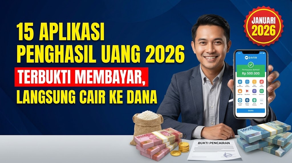 15 Aplikasi Penghasil Uang 2026 Terbukti Membayar, Langsung Cair ke DANA