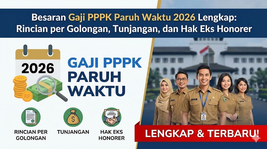 Besaran Gaji PPPK Paruh Waktu 2026 Lengkap: Rincian per Golongan, Tunjangan, dan Hak Eks Honorer