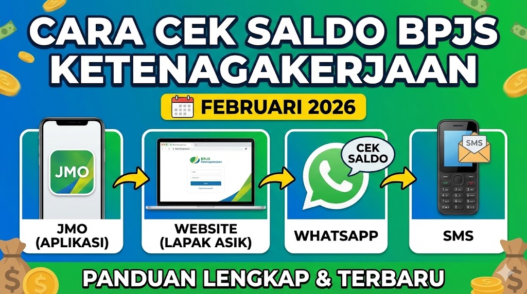 Cara Cek Saldo BPJS Ketenagakerjaan Februari 2026: Panduan Lengkap via JMO, Website, WA, dan SMS