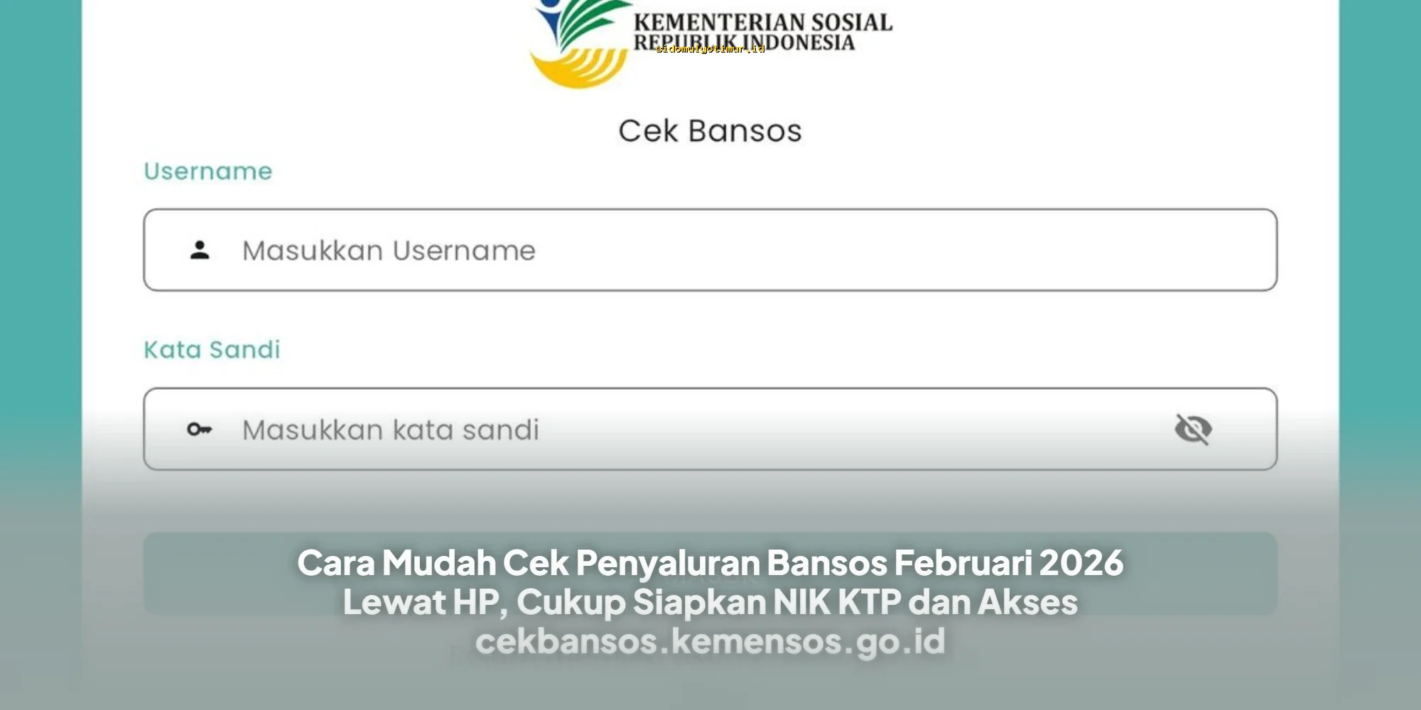 Cara Gampang Cek Bansos Februari 2026 via HP, Nik KTP Wajib Ada!