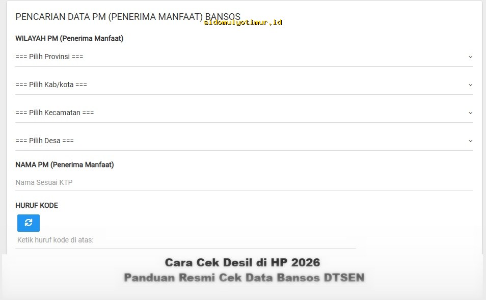 Cara Mudah Cek Desil & Data Bansos DTSEN di HP 2026 Terbaru