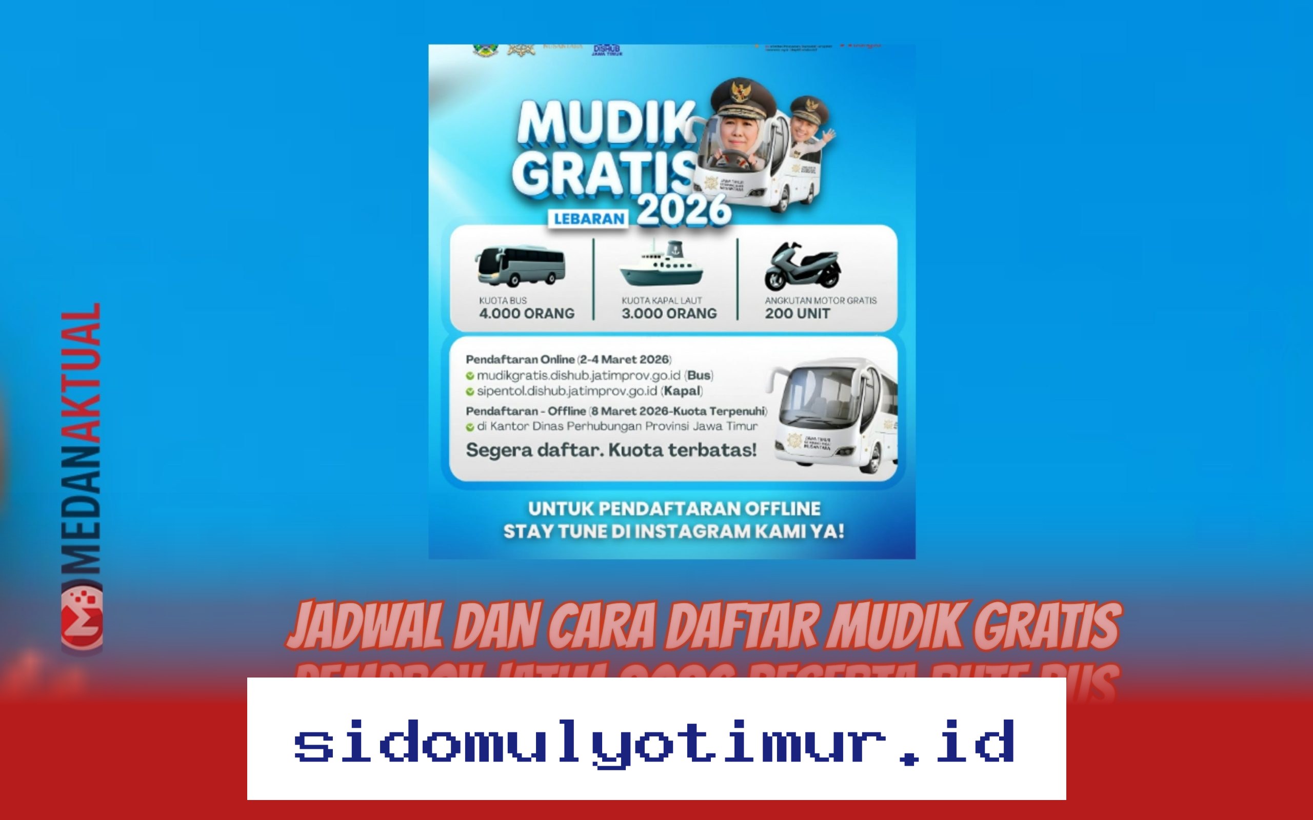 Daftar Mudik Gratis Jatim 2026: Jadwal, Rute, dan Cara Ikut yang Wajib Diketahui!
