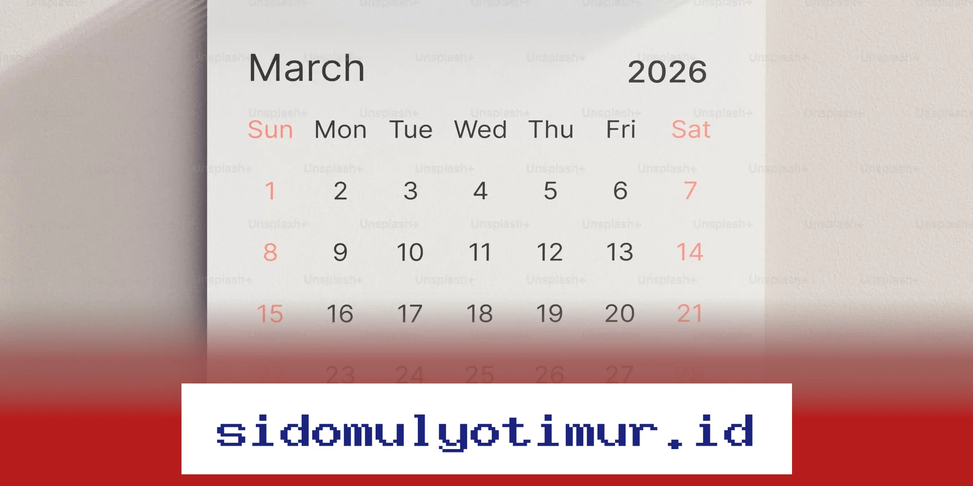 Jadwal Libur Maret 2026: Hari Besar, Cuti Bersama, dan Perayaan Lebaran 1447 H yang Perlu Diketahui!