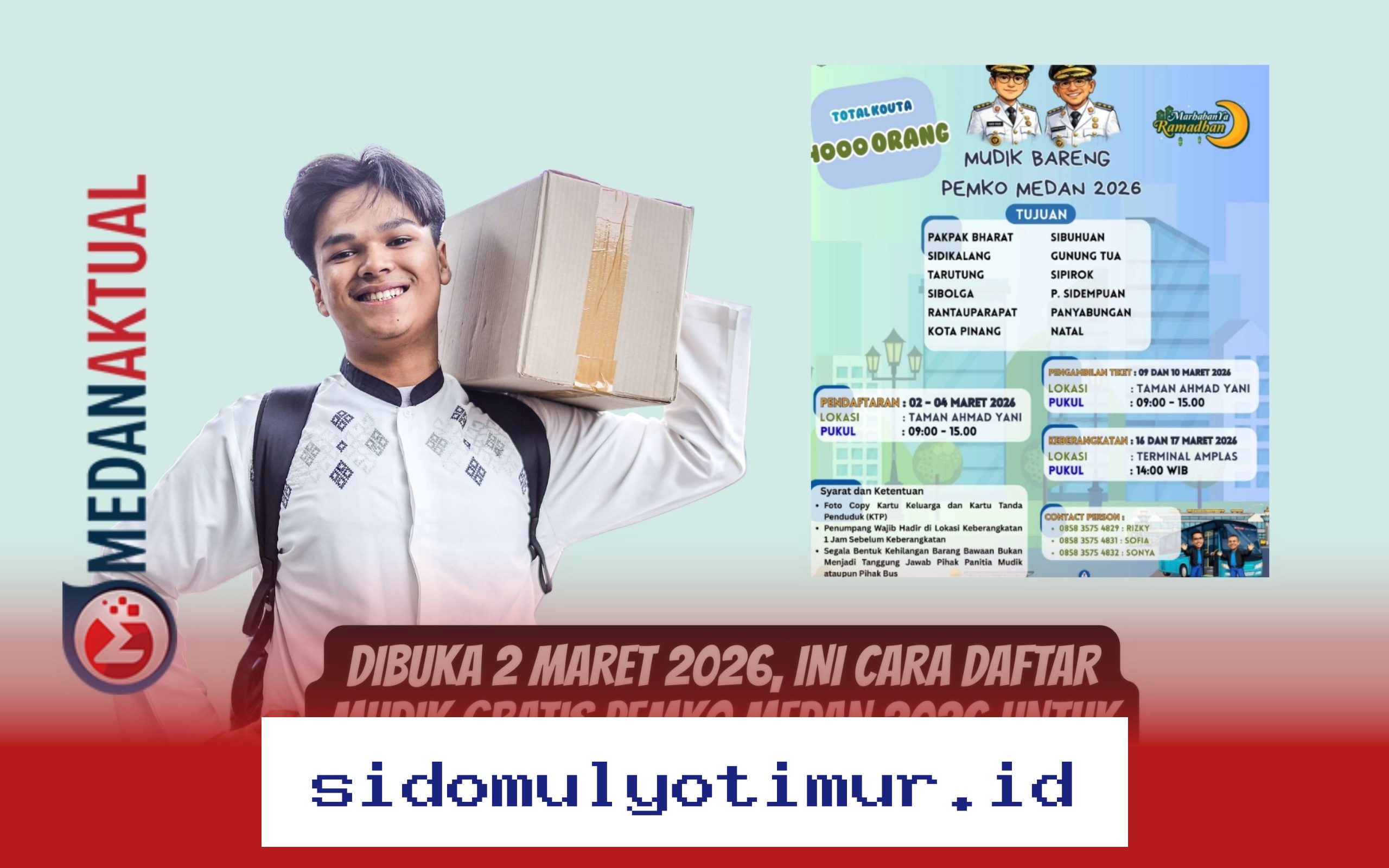 Daftar Mudik Gratis Pemko Medan 2026 untuk 4.000 Orang, Ini Cara Daftarnya!